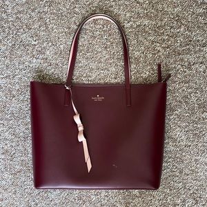 Kate Spade large tote in blackberry preserve